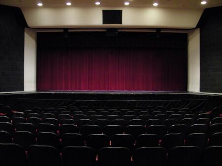 Dressed Stage Curtain Closed