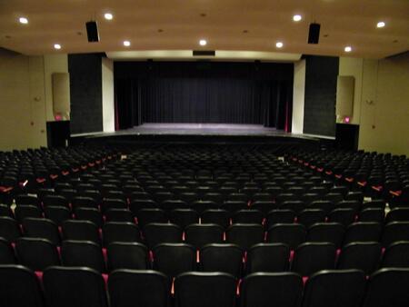 Dressed Stage Open Curtain
