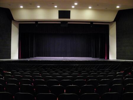 Dressed Stage Open Curtain
