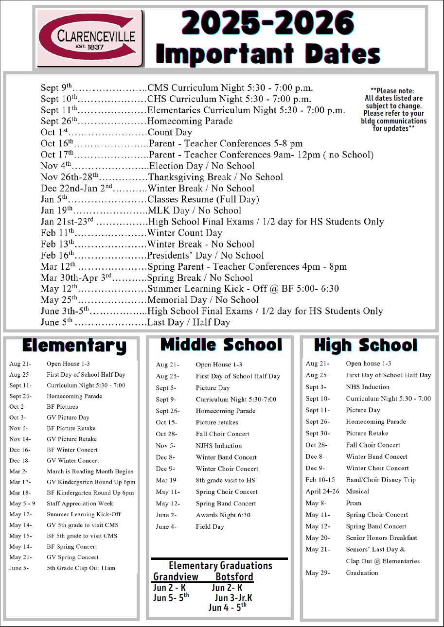 2025-26 Calendar